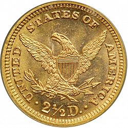 2.50 dollar 1882 Large Reverse coin