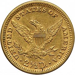2.50 dollar 1889 Large Reverse coin