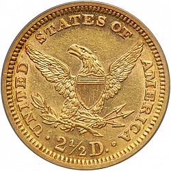 2.50 dollar 1890 Large Reverse coin