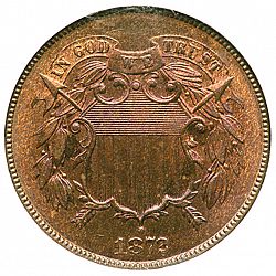 2 cent 1872 Large Obverse coin