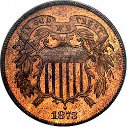 2 cent 1873 Large Obverse coin