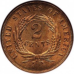 2 cent 1864 Large Reverse coin