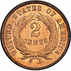 2 cent 1865 Large Reverse coin