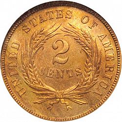2 cent 1867 Large Reverse coin