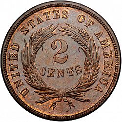 2 cent 1871 Large Reverse coin
