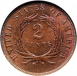 2 cent 1872 Large Reverse coin