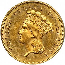3 dollar 1861 Large Obverse coin