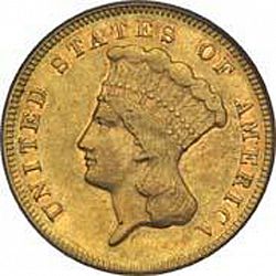 3 dollar 1871 Large Obverse coin