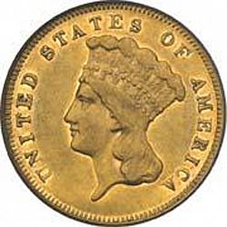 3 dollar 1877 Large Obverse coin