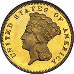3 dollar 1878 Large Obverse coin
