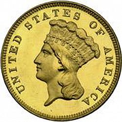 3 dollar 1887 Large Obverse coin