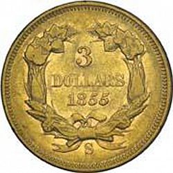 3 dollar 1855 Large Reverse coin