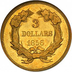 3 dollar 1856 Large Reverse coin