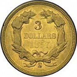 3 dollar 1857 Large Reverse coin