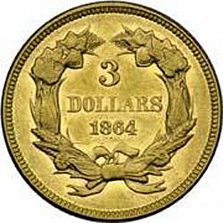 3 dollar 1864 Large Reverse coin