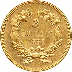 3 dollar 1866 Large Reverse coin