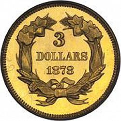 3 dollar 1878 Large Reverse coin