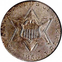 3 cent 1856 Large Obverse coin