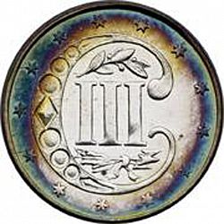 3 cent 1859 Large Reverse coin
