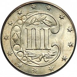 3 cent 1861 Large Reverse coin