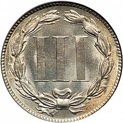 3 cent 1867 Large Reverse coin