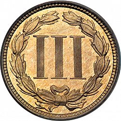 3 cent 1874 Large Reverse coin