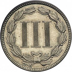 3 cent 1883 Large Reverse coin
