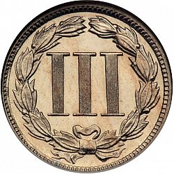 3 cent 1884 Large Reverse coin