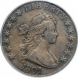 50 cents 1801 Large Obverse coin
