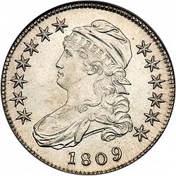 50 cents 1809 Large Obverse coin