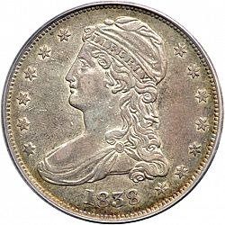 50 cents 1838 Large Obverse coin
