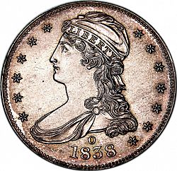 50 cents 1838 Large Obverse coin