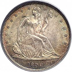 50 cents 1839 Large Obverse coin