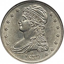 50 cents 1839 Large Obverse coin