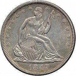 50 cents 1847 Large Obverse coin