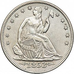 50 cents 1853 Large Obverse coin