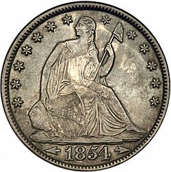 50 cents 1854 Large Obverse coin