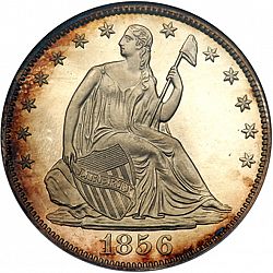 50 cents 1856 Large Obverse coin