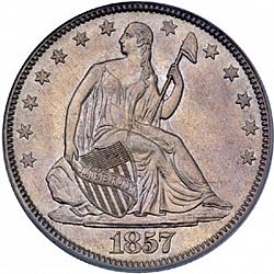 50 cents 1857 Large Obverse coin