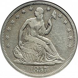 50 cents 1857 Large Obverse coin