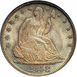 50 cents 1858 Large Obverse coin