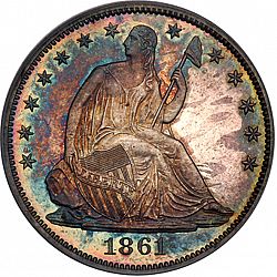 50 cents 1861 Large Obverse coin