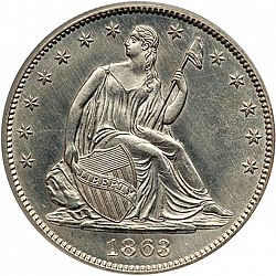 50 cents 1863 Large Obverse coin