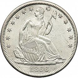 50 cents 1866 Large Obverse coin