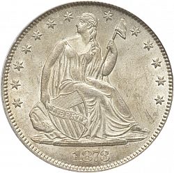 50 cents 1873 Large Obverse coin