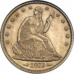 50 cents 1873 Large Obverse coin