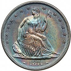 50 cents 1874 Large Obverse coin