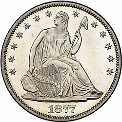 50 cents 1877 Large Obverse coin