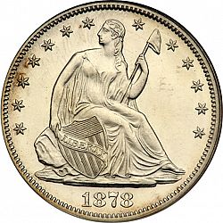 50 cents 1878 Large Obverse coin