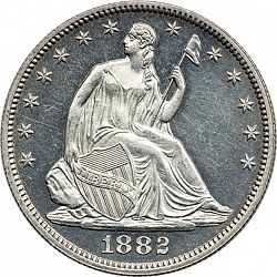 50 cents 1882 Large Obverse coin